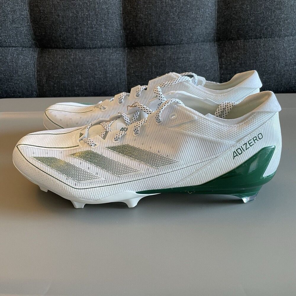 Adidas Adizero Electric Football Cleats - Size 12 - IE4378 - White / Green NEW